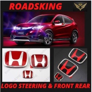 HONDA HRV RS RED BLACK SILVER FRONT BUMPER GRILL REAR BONNET STEERING LOGO