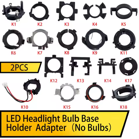 2PCS H7 H1 LED Headlight Bulb Base Holder Adapter For Focus Fait Bora Opel Tucson Kia H1 H7 LED Bulb