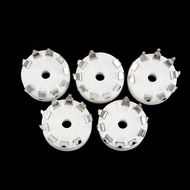 γTOγ5pcs 9 Pin Ceramic Vacuum Tube Socket Base FOR 12AX7 12AT7 12AU7 ECC83 6DJ8 EL84 6922 PCB MOUNT