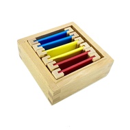 ◾ Montessori สีแท็บเล็ตวัสดุ Montessori Montessori Sensory ของเล่น C Olor กล่องไม้สีสัน Multicolor แท็บเล็ต Boxs