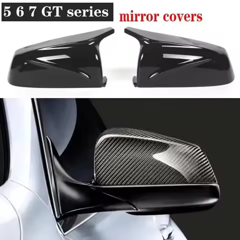For BMW 5 6 7 series F10 E60 F12 F13 F106 F07 Shells Rearview Cap Carbon fiber rear view mirror case