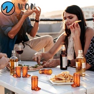 WON 10Pcs Western Cowboy Glasses, Plastic 1 Oz Mini Cowboy Boot Glasses, Creative Transparent Shot G