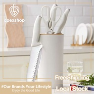 Carote Same Style Kitchen knife set 5 pieces Premium White Knife Set With Holder (kitchenknife/chef 