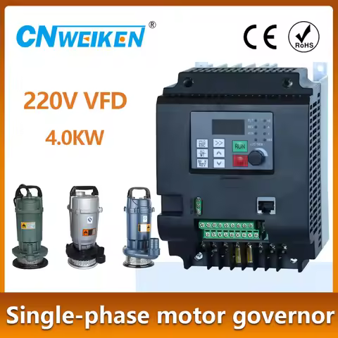 750W / 1500W / 2200W 220V AC to 1-Phase 220V Variable Frequency Drive VFD Inverter For Single Phase 