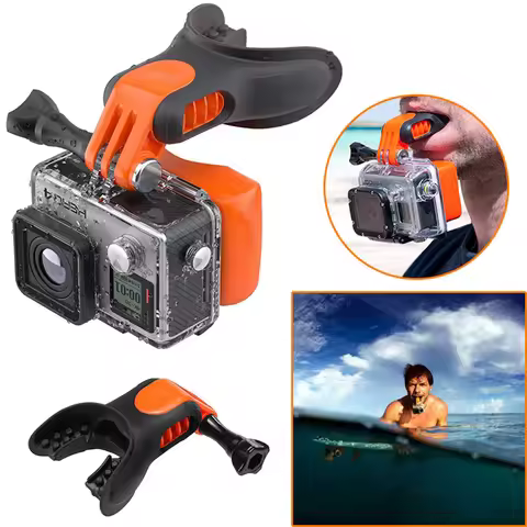 Mouth Mount Surfing Skating Boating Bite Mouth with Screw for HERO 10 9 8 7 6 5 4 3+ 3 2 1 Cameras F