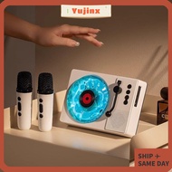 YUJINX Wave Vinyl Record Player, with Adjustable Ambient Lights Retro Bluetooth Vinyl Record Player,