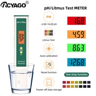 เครื่องวัดตัวทดสอบคุณภาพน้ำดิจิตอล RCYAGO เครื่องวัดค่า PH แอลซีดีแบบพกพาสำหรับดื่มสระน้ำพิพิธภัณฑ์สัตว์น้ำ
