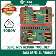 SATA 39Pc. NEV Repair Tool Set Electrical Tool Set VDE 1000V Tools Set Elektrik NEV Sata Electric To