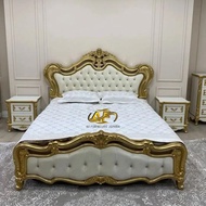 dipan ukiran mewah, tempat tidur elegan, dipan kayu jati