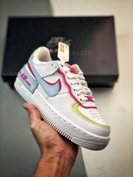 💜Nike Air Force 1 Low Shadow 粉黃配色鞋