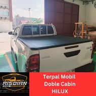 Cover bak Terpal Penutup Bak Mobil Toyota Hilux Double Cabin Tahun  2008 - 2025 Sistem Perekat/Velec