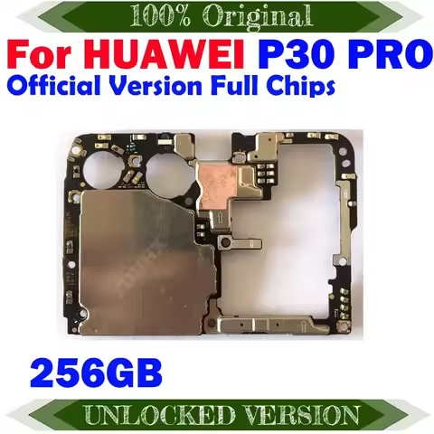 256GB Unlocked For Huawei P30 pro Motherboard Full Chips Logic Board P30Pro Mainboard for Smartphone