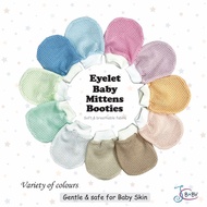 JC BABY New Born Baby Mitten & Bootees Eyelet Set Sarung Tangan Kaki Bayi Lubang