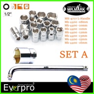 Socket Wrench Set Mr Mark 1/2" Drive MK4400+MK4777