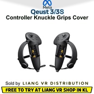 AMVR Anti-Drop Controller Knuckle Grip with Removable Battery Cover for Meta Quest 3/3S