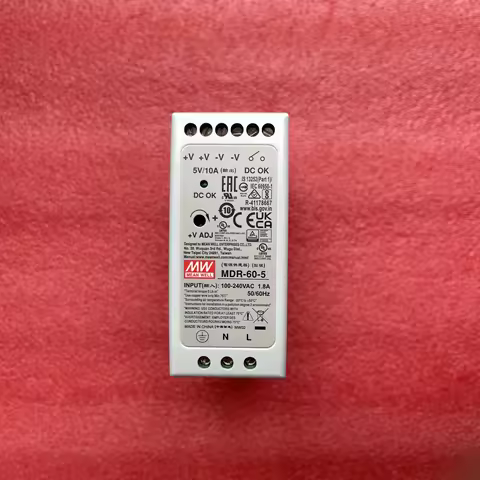 Mean Well MDR-60 rail-mounted 60W switching power supply 5V, 12V, 24V, 48V Compact DR With thin plas