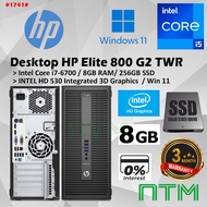 *1741 Used PC HP ELITE 800G2 Intel Core i7-6700 8GB 256GB SSD Intel HD Graphics  Win 11 1 Year Warra