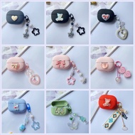 For Sony WF-1000XM5 / XM4 Case flower/cartoon keychain silicone Earphone Cover For Sony WF-1000XM4 h
