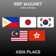 MAGNET REF | ASIA FLAGS | SOUVENIR | GLOSSY | WATERPROOF | HIGH QUALITY | AFFORDABLE FRIDGE MAGNET