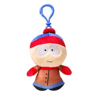 Cute Anime South Park Stan Plush Keychain Backpack Bag Clip Chains Keyholder Kids Stuffed Toy Doll
