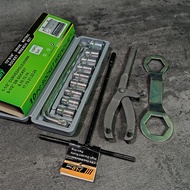 UNIVERSAL CVT Tracker PACKAGE + Engine Block 39 - 41 MmRing + 10 Pcs Socket Wrench Set 8-24 Mm + 8 M