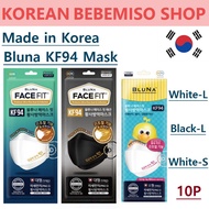 Made in Korea BLUNA KF94 White Black(S,L) Mask (10P)