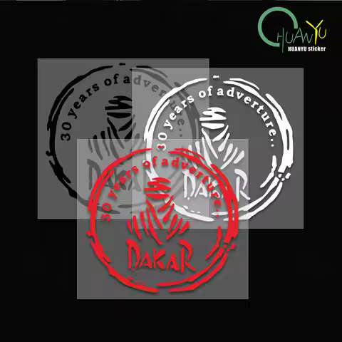 Reflective car sticker; Dakar adventure trip personalized car sticker; Dakar car fuel tank and bonne