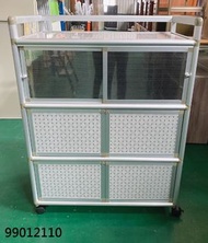 【弘旺二手家具生活館】全新/庫存 白鐵拖門鋁架 雙層推車鋁架 鋁架置物櫃 活動推車 -各式新舊/二手家具 生活家電買賣