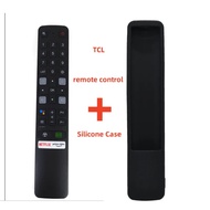 【 Remote control+silicone case 】For New Original RC901V FMR6 For TCL 4K LED Android Smart TV Voice Remote Control w/ Netflix Youtube QIY 65P725 55C716 50P715 65P615