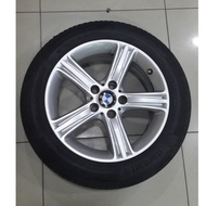 Used sport rim original bmw F30 17x7.5 5H120 ET37 + used tyre 225/50R17 Continental Runflat (75%) E9