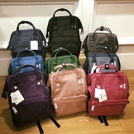 FE1 Anello Japan Lotte new embroidered large capacity linen waterproof backpack student bag