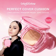 【KOL】Glad2Glow Perfect Cover Cushion Foundation Full Coverage Waterproof Makeup Oil Control Cushion