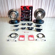 BMW F30 330e iPerformance M Sport ,320d Front & Rear Brembo Xtra Drilled Brake Disc Rotor ,Brake Pad