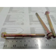 M8 x 100 Flange Bolt Yellow 12 Key Tread Bolt/ 10cm Length M8x100