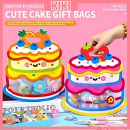 KK Cute Bow Gift Bag Birthday Loot Bag Party Favor Candy Bag Kids Gift Packaging Souvenir Giveaway
