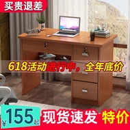 Small Desk Home Desk with Drawer and Lock Study Table Small Desk 80cm Minimalist 1 M Writing Desk