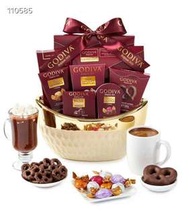 棕色禮盒 $498 精美禮盒籃Godiva 歌帝梵 鐵籃子咖啡粉可可粉巧克力大禮包 326g