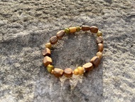 天然綠奇楠沈香珠/沉香珠 松石銀葫蘆五條經設計手鏈s