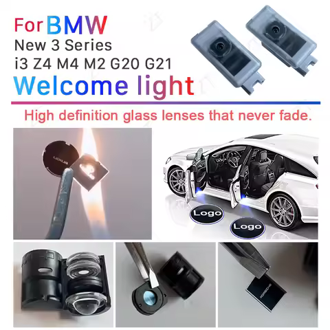 For BMW New 1/3/4 Series Z4 i3 M3/4 F40 G20 G28 G21 HD Glass Lens Car Door Light Laser Decor Project