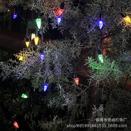 lampu raya solar outdoor waterproof lampu solar outdoor C6 Strawberry String Lights Waterproof Solar