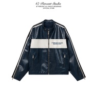 Biker LeatherJacket Genuine Faux Leather 67PERCENT/67% - Y125ZR LEATHER JACKET