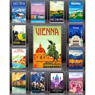 New Acrylic Fridge Magnet Austria 2x3" Souvenir Set 1 2x3"