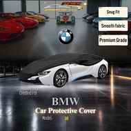 BMW I8 (14-20) Car Cover Logo Printed Protection Cover Elastic Fabric Anti-Scratch High Quality Stre