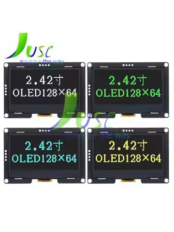 2.4" 2.42 inch 128x64 OLED LCD Display Module SSD1309 12864 4/24 Pin IIC I2C Serial Interface for Ar
