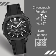 EYKI Men's Silicon Black Chrono Watch Latest Sport E3206L