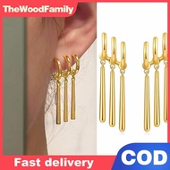 TheWoodFamily 1Pair Zoro Anime Earrings Women Men Cosplay Earrings Piercing Jewelry Fashion Fake Tri