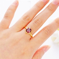 Buy 1 Get 2 Free Gemstone Ring Euro Coin Gold Inlaid Gemstone Open Ring Brass Gold-Plated Inlaid Zir