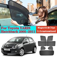 台灣現貨豐田 YARIS Hatchback 2005-2011 100% 定制汽車遮陽板窗簾太陽紫外線防護防蚊防曬霜的