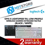 Logitech G915 X LIGHTSPEED TKL Low-Profile Wireless Gaming Keyboard - Tactile (BLACK/WHITE)