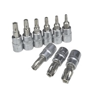9pcs/set 5 Point Star Torx Screwdriver Bit Drive Socket Pentalobe TS10 TS15 TS20 TS25 TS27 TS30 TS40
